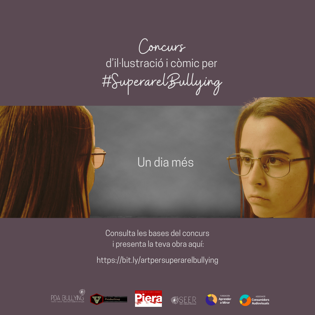 #UnDiaMés concurs il·lustració i còmic #SuperarelBullying